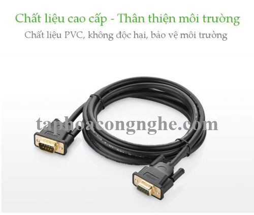 Ugreen 20147 3M màu Đen Cáp tín hiệu nối dài COM RS232 cao cấp DB101 30020147